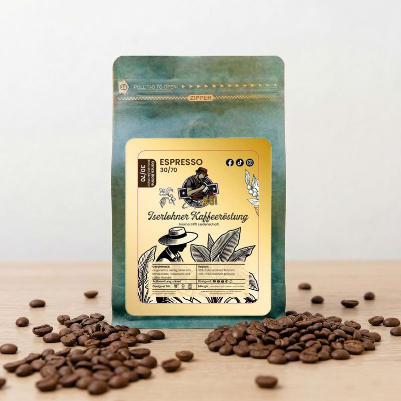 ESPRESSO 30/70: Iserlohner Kaffeeröstung